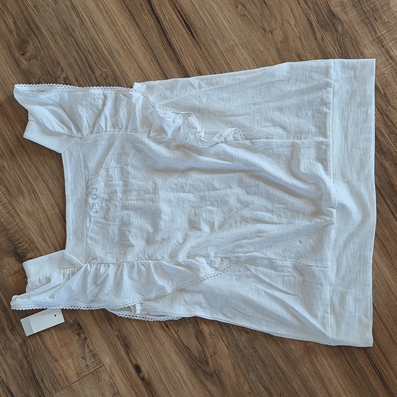 NWT Loft Smocked Ruffle Square Neck Tank Top - Picture 4 of 6